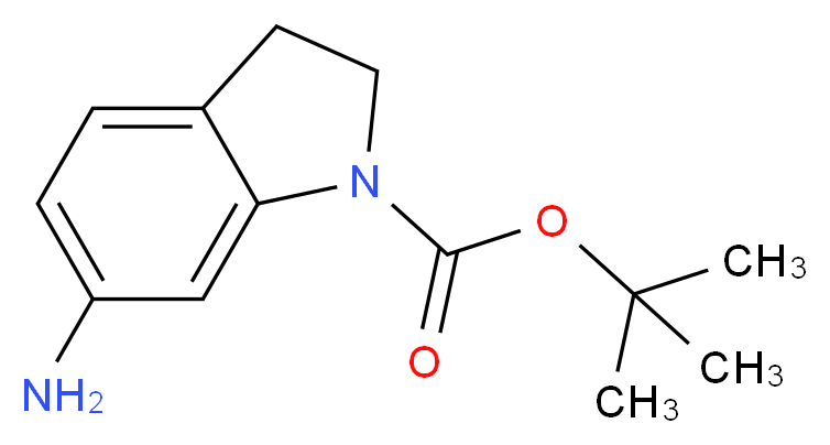 6-Amino-2,3-dihydro-indole-1-carboxylic acid tert-butyl ester_分子结构_CAS_129488-00-2)