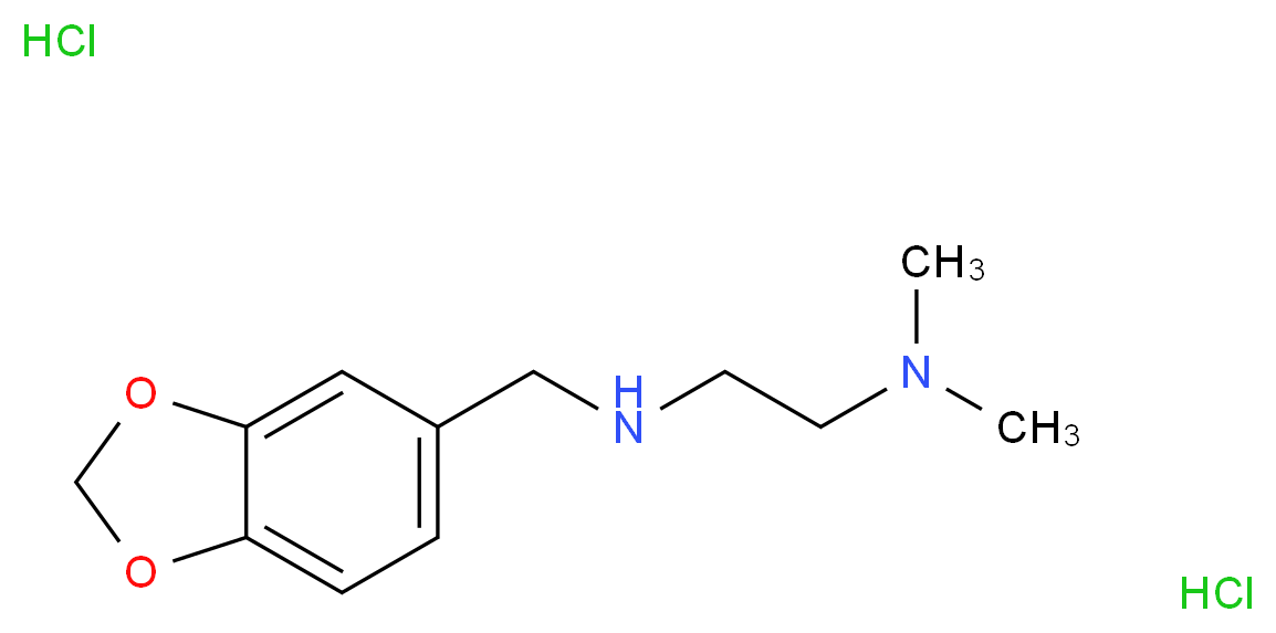 N'-Benzo[1,3]dioxol-5-ylmethyl-N,N-dimethyl-ethane-1,2-diamine dihydrochloride_分子结构_CAS_)