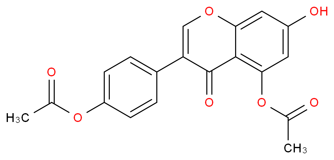 4',5-Di-O-acetyl Genistein 7-(Tri-O-acetyl-β-D-glucuronic Acid Methyl Ester)_分子结构_CAS_1105697-83-3)