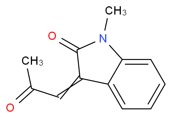 1-methyl-3-(2-oxopropylidene)-2,3-dihydro-1H-indol-2-one_分子结构_CAS_70351-51-8