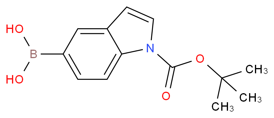 {1-[(tert-butoxy)carbonyl]-1H-indol-5-yl}boronic acid_分子结构_CAS_317830-84-5