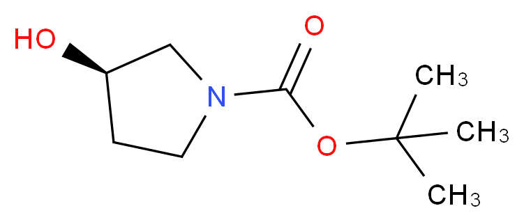 (R)-N-(tert-Butoxycarbonyl)-3-hydroxypyrrolidine_分子结构_CAS_109431-87-0)