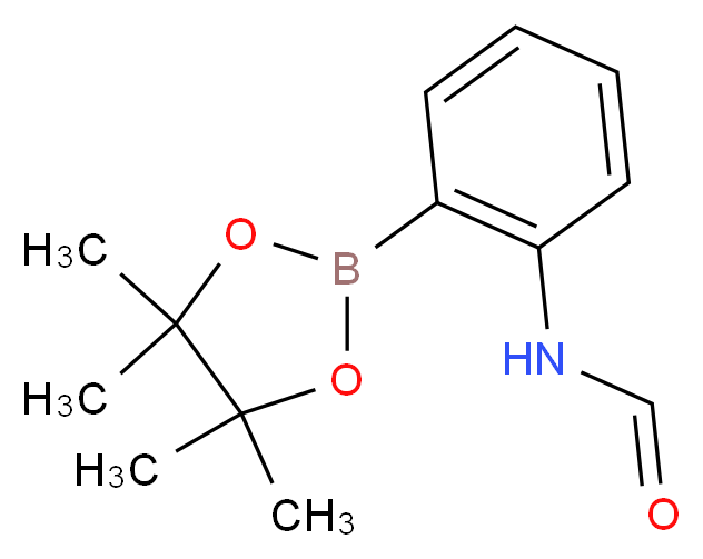 2-(甲酰胺基)苯硼酸频哪醇酯_分子结构_CAS_480425-36-3)