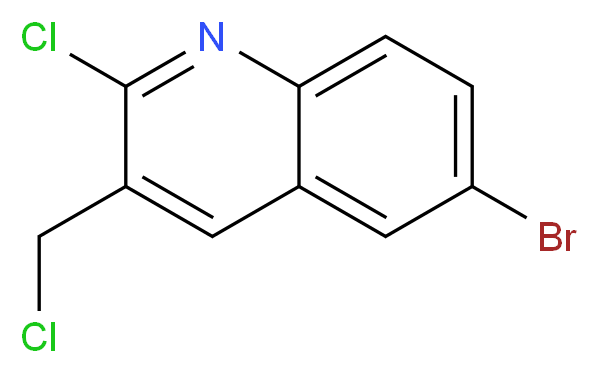 6-bromo-2-chloro-3-(chloromethyl)quinoline_分子结构_CAS_948290-77-5