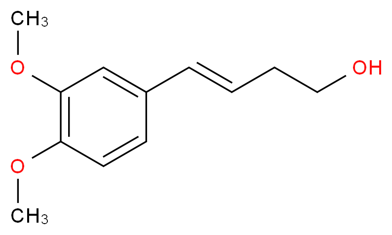(3E)-4-(3,4-dimethoxyphenyl)but-3-en-1-ol_分子结构_CAS_69768-97-4