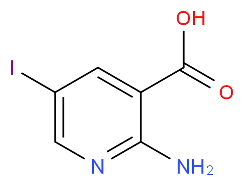 2-amino-5-iodopyridine-3-carboxylic acid_分子结构_CAS_54400-30-5