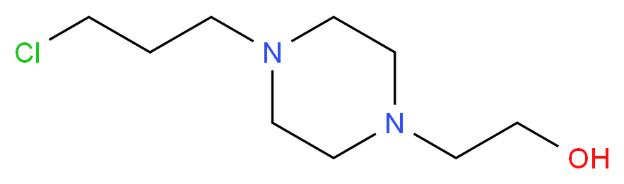 2-[4-(3-chloropropyl)piperazin-1-yl]ethan-1-ol_分子结构_CAS_57227-28-8