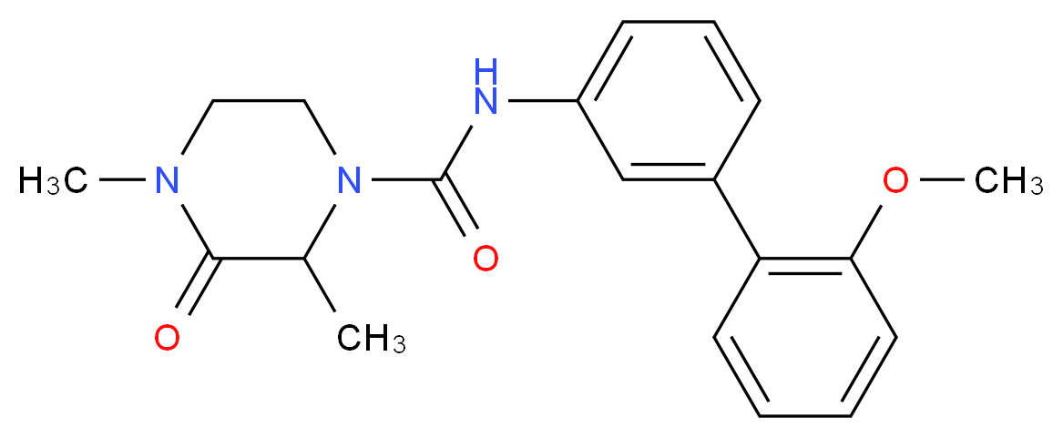 N-(2'-methoxybiphenyl-3-yl)-2,4-dimethyl-3-oxopiperazine-1-carboxamide_分子结构_CAS_)