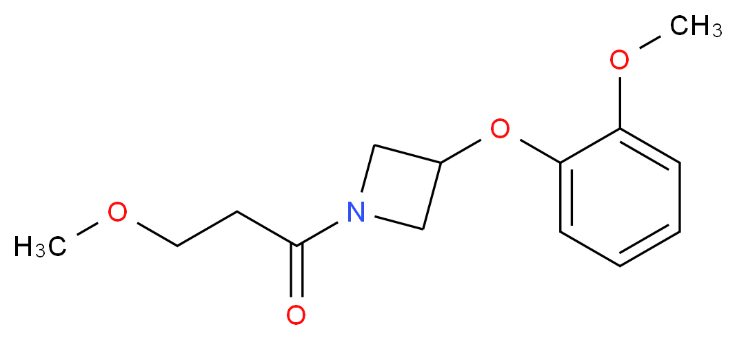 3-(2-methoxyphenoxy)-1-(3-methoxypropanoyl)azetidine_分子结构_CAS_)