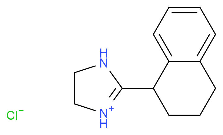 2-(1,2,3,4-tetrahydronaphthalen-1-yl)-4,5-dihydro-1H-imidazol-3-ium chloride_分子结构_CAS_522-48-5