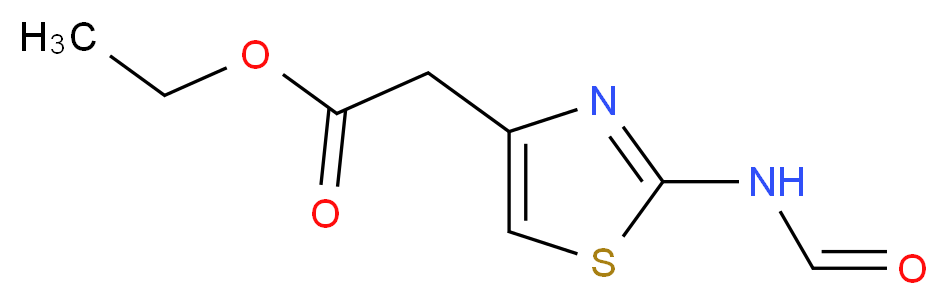 Ethyl 2-(2-formamidothiazol-4-yl)acetate_分子结构_CAS_64987-05-9)