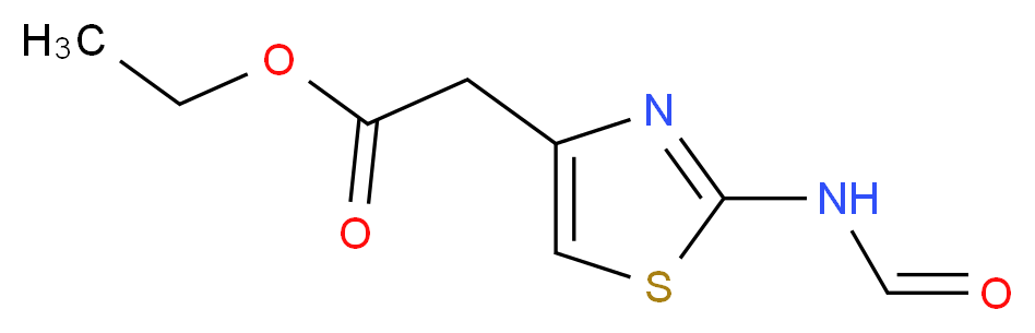 ethyl 2-(2-formamido-1,3-thiazol-4-yl)acetate_分子结构_CAS_64987-05-9
