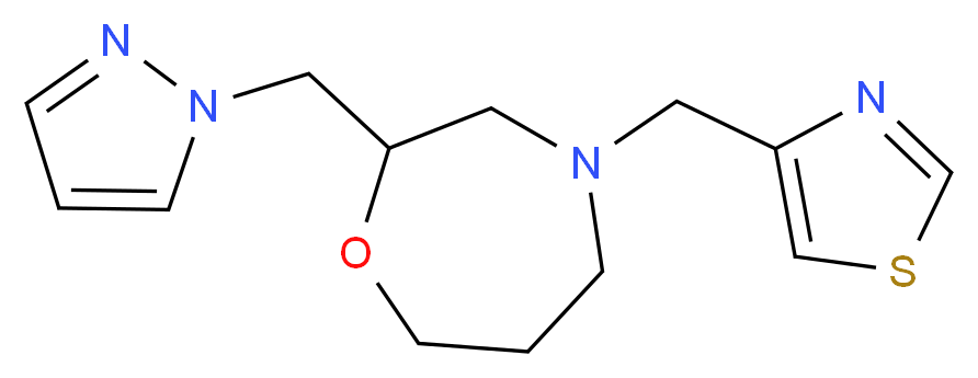 2-(1H-pyrazol-1-ylmethyl)-4-(1,3-thiazol-4-ylmethyl)-1,4-oxazepane_分子结构_CAS_)