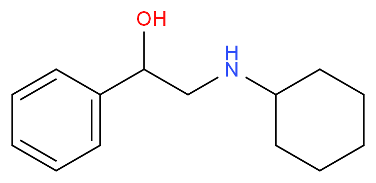 2-(cyclohexylamino)-1-phenylethan-1-ol_分子结构_CAS_6589-48-6