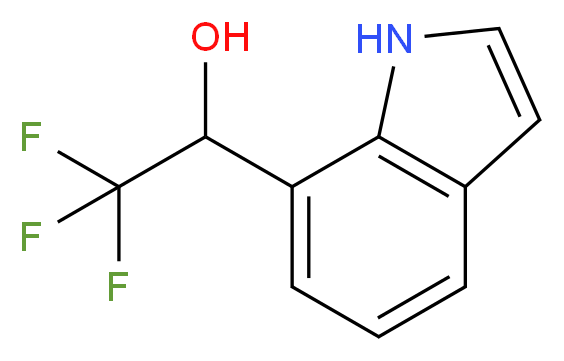 2,2,2-Trifluoro-1-(1H-indol-7-yl)ethanol_分子结构_CAS_1263280-39-2)