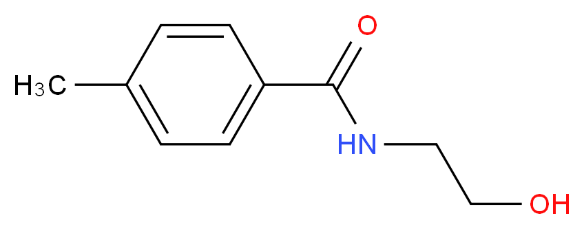 N-(2-Hydroxyethyl)-4-methylbenzamide_分子结构_CAS_)