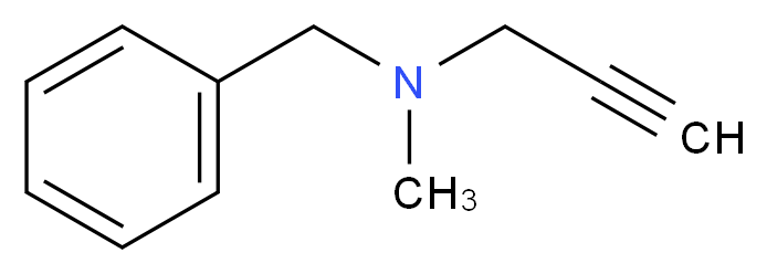 N-甲基-N-炔丙基苄胺_分子结构_CAS_555-57-7)