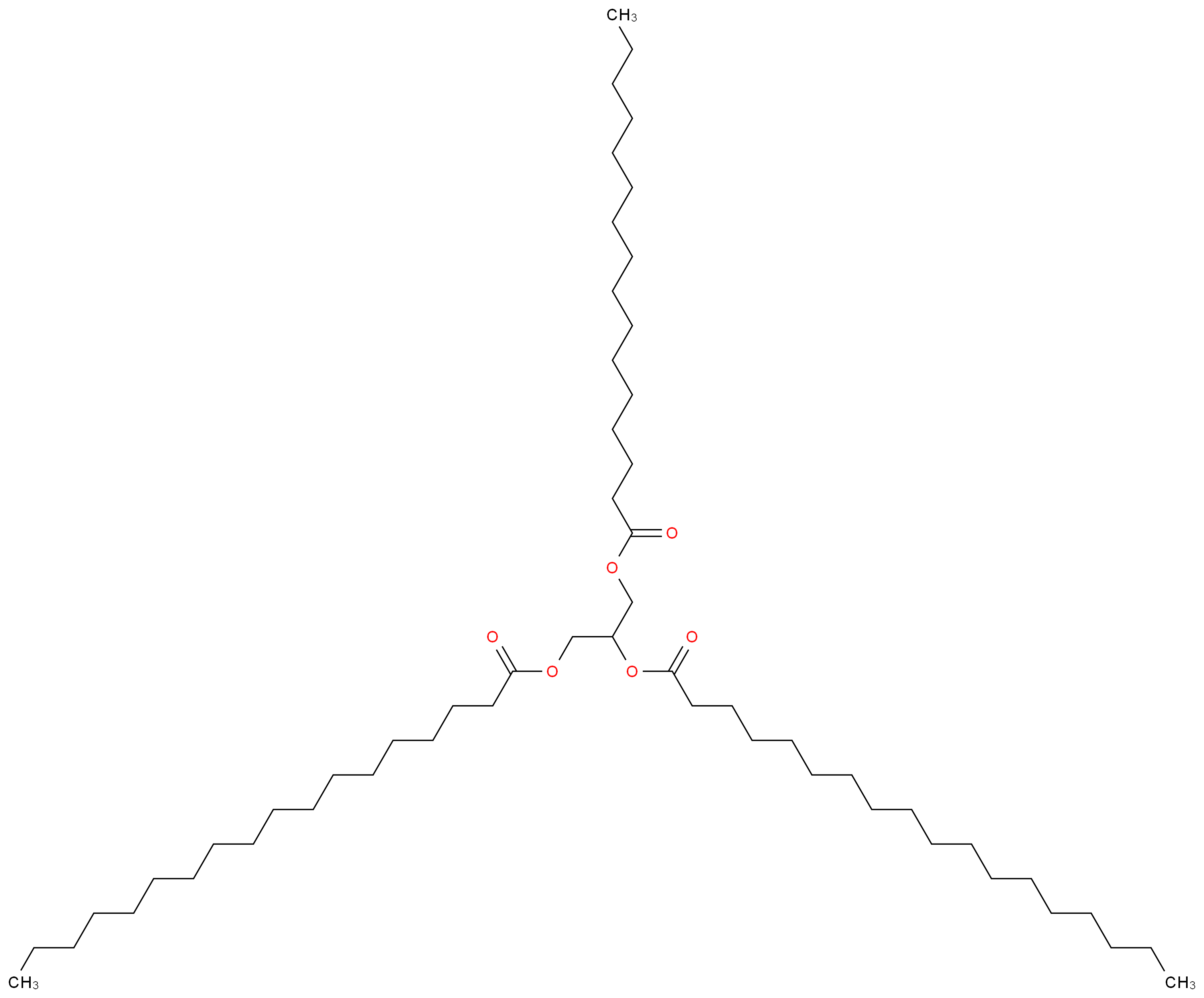 1,2-Distearoyl-3-palmitoyl-rac-glycerol_分子结构_CAS_5281-50-5)