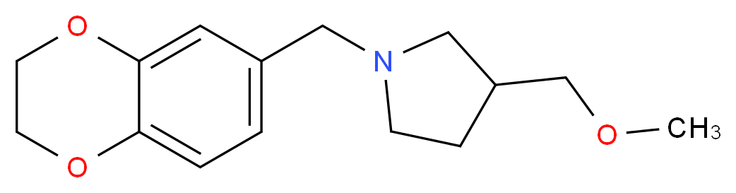 1-(2,3-dihydro-1,4-benzodioxin-6-ylmethyl)-3-(methoxymethyl)pyrrolidine_分子结构_CAS_)