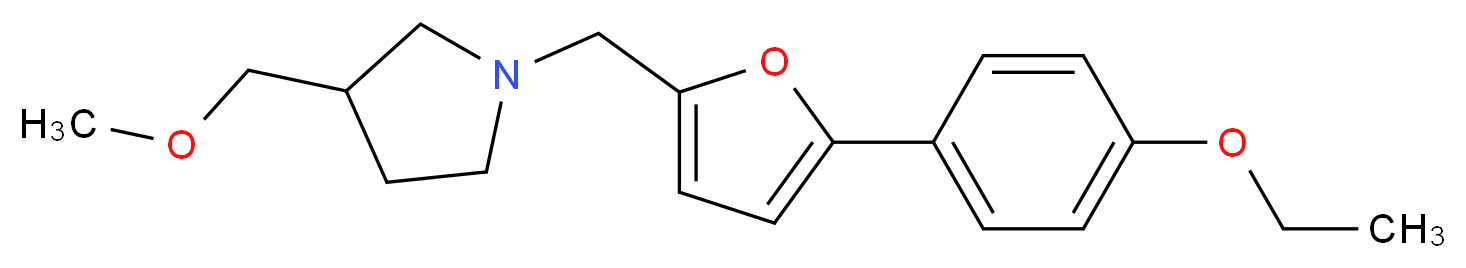 1-{[5-(4-ethoxyphenyl)-2-furyl]methyl}-3-(methoxymethyl)pyrrolidine_分子结构_CAS_)