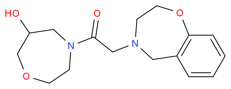 4-(2,3-dihydro-1,4-benzoxazepin-4(5H)-ylacetyl)-1,4-oxazepan-6-ol_分子结构_CAS_)