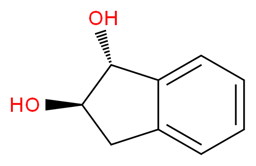 (1R,2R)-2,3-dihydro-1H-indene-1,2-diol_分子结构_CAS_67528-23-8