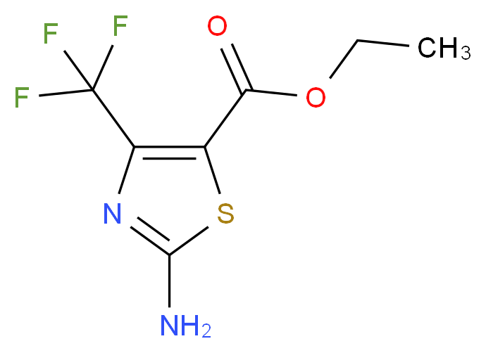 Ethyl 2-amino-4-(trifluoromethyl)-1,3-thiazole-5-carboxylate 97%_分子结构_CAS_344-72-9)