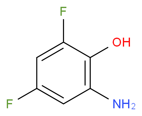 2-amino-4,6-difluorophenol_分子结构_CAS_133788-83-7