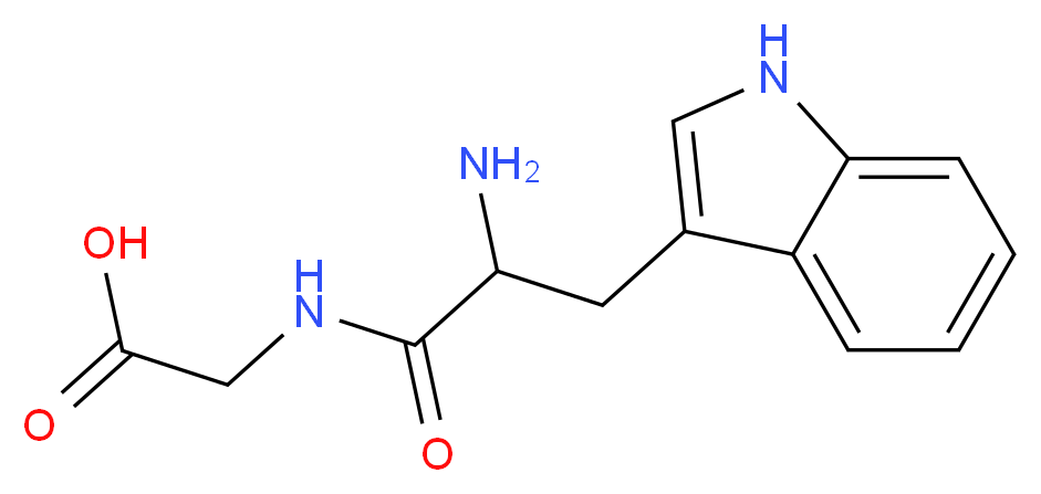 2-[2-amino-3-(1H-indol-3-yl)propanamido]acetic acid_分子结构_CAS_7360-09-0