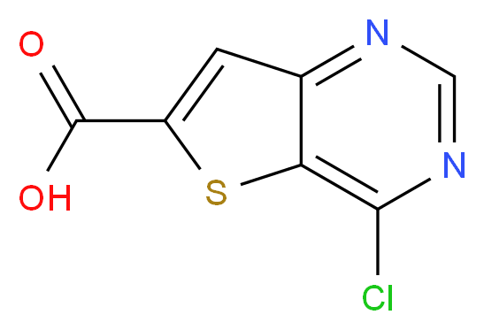 4-chlorothieno[3,2-d]pyrimidine-6-carboxylic acid_分子结构_CAS_875515-76-7