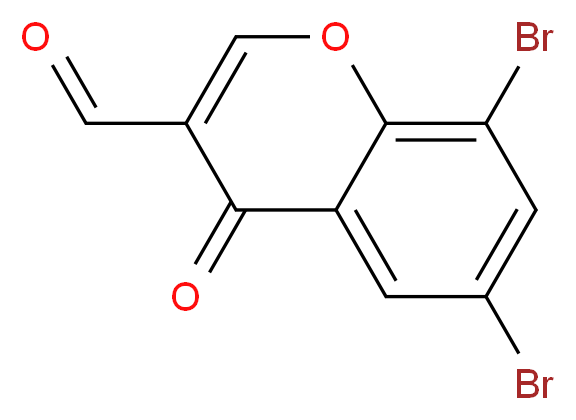 6,8-二溴-3-甲酰色酮_分子结构_CAS_42059-76-7)