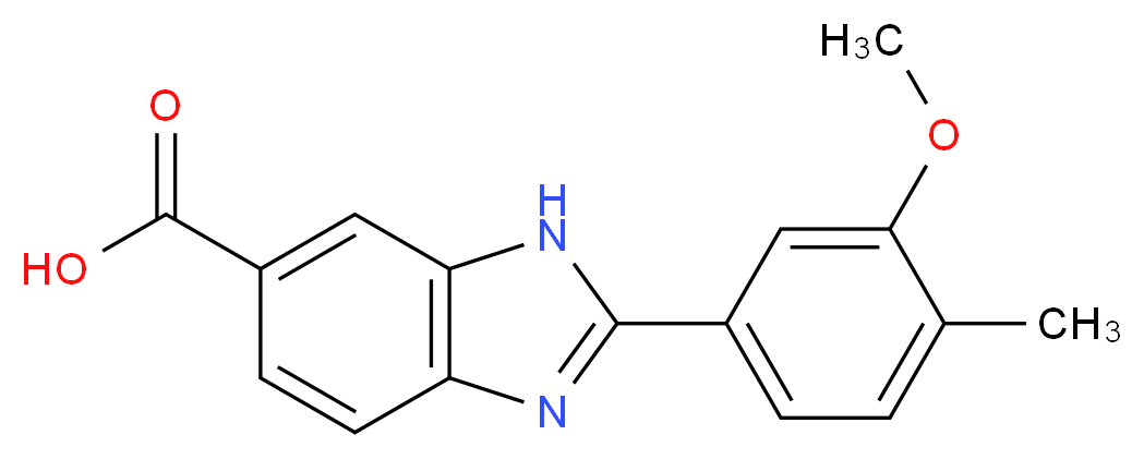 2-(3-methoxy-4-methylphenyl)-1H-benzimidazole-6-carboxylic acid_分子结构_CAS_)