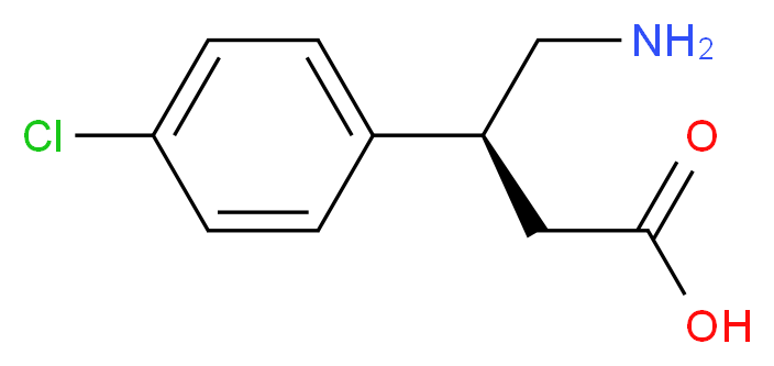 (3S)-4-amino-3-(4-chlorophenyl)butanoic acid_分子结构_CAS_66514-99-6