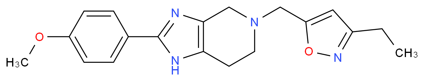 5-[(3-ethylisoxazol-5-yl)methyl]-2-(4-methoxyphenyl)-4,5,6,7-tetrahydro-1H-imidazo[4,5-c]pyridine_分子结构_CAS_)