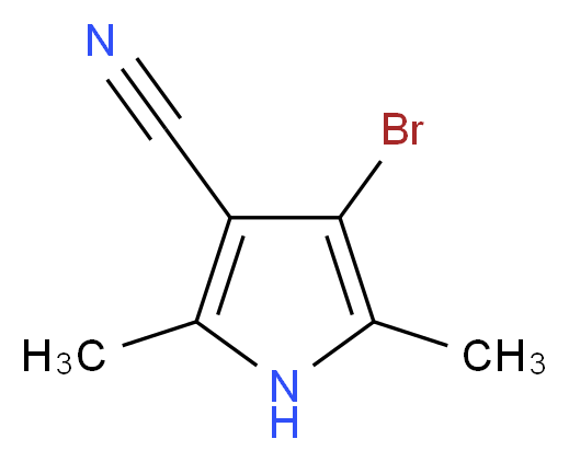 4-bromo-2,5-dimethyl-1H-pyrrole-3-carbonitrile_分子结构_CAS_562074-42-4