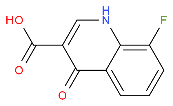 8-fluoro-4-oxo-1,4-dihydroquinoline-3-carboxylic acid_分子结构_CAS_63010-70-8