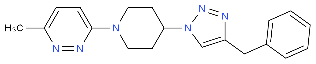 3-[4-(4-benzyl-1H-1,2,3-triazol-1-yl)-1-piperidinyl]-6-methylpyridazine_分子结构_CAS_)