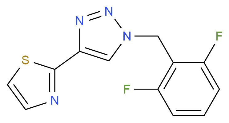 1-(2,6-difluorobenzyl)-4-(1,3-thiazol-2-yl)-1H-1,2,3-triazole_分子结构_CAS_)