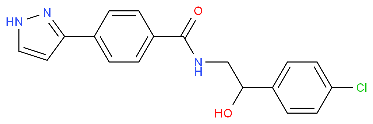 N-[2-(4-chlorophenyl)-2-hydroxyethyl]-4-(1H-pyrazol-3-yl)benzamide_分子结构_CAS_)