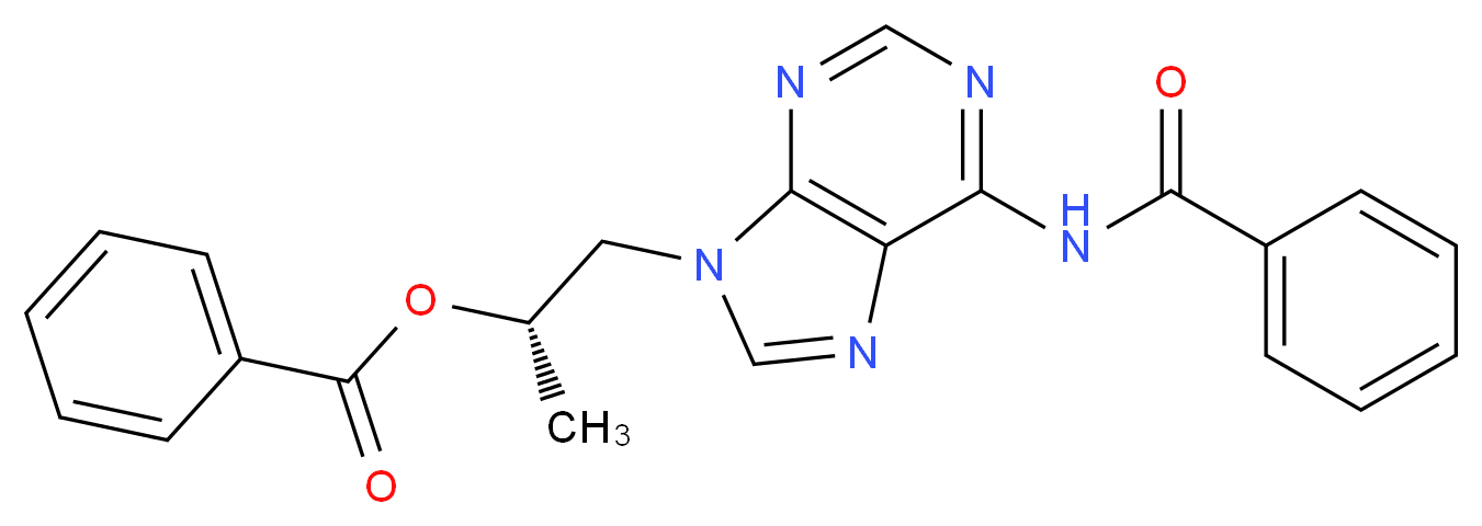 (2S)-1-(6-benzamido-9H-purin-9-yl)propan-2-yl benzoate_分子结构_CAS_1217735-35-7