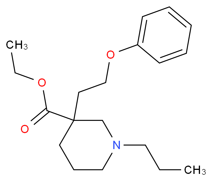 ethyl 3-(2-phenoxyethyl)-1-propyl-3-piperidinecarboxylate_分子结构_CAS_)
