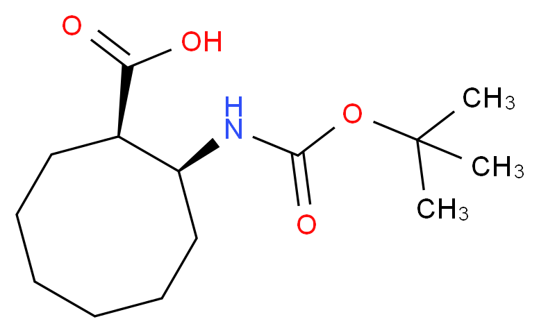 rel-(1R,2S)-2-{[(tert-butoxy)carbonyl]amino}cyclooctane-1-carboxylic acid_分子结构_CAS_1013980-15-8