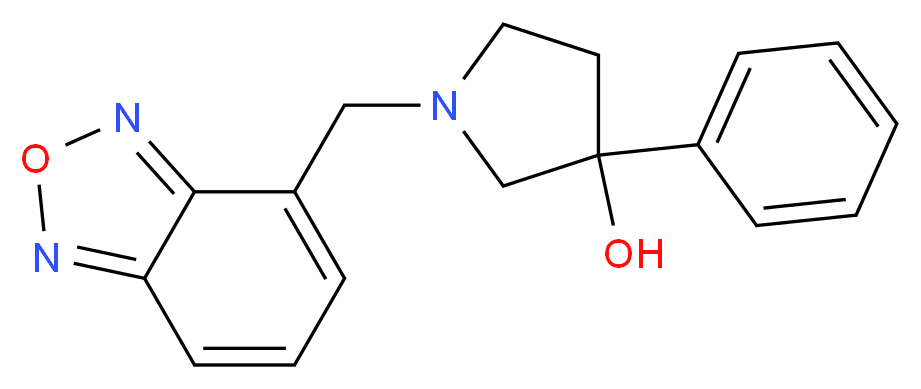 1-(2,1,3-benzoxadiazol-4-ylmethyl)-3-phenylpyrrolidin-3-ol_分子结构_CAS_)