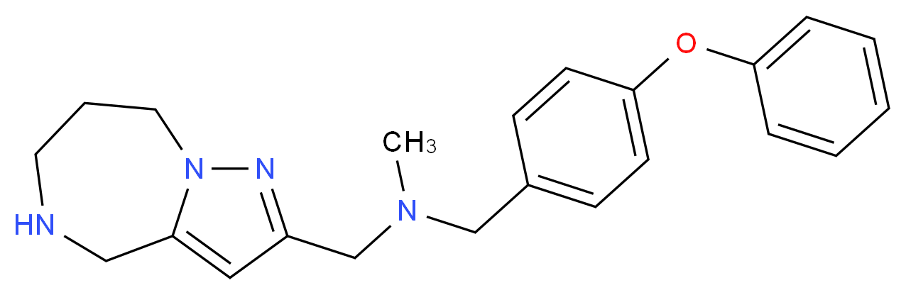 N-methyl-1-(4-phenoxyphenyl)-N-(5,6,7,8-tetrahydro-4H-pyrazolo[1,5-a][1,4]diazepin-2-ylmethyl)methanamine_分子结构_CAS_)