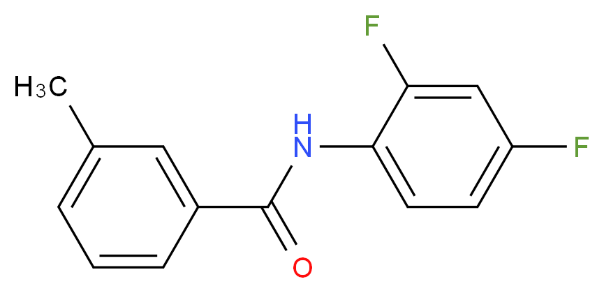 N-(2,4-difluorophenyl)-3-methylbenzamide_分子结构_CAS_346720-21-6