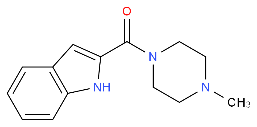 2-(4-methylpiperazine-1-carbonyl)-1H-indole_分子结构_CAS_73187-30-1