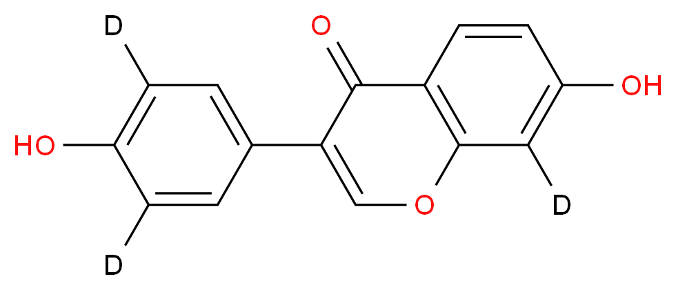 7-hydroxy-3-[4-hydroxy(3,5-<sup>2</sup>H<sub>2</sub>)phenyl](8-<sup>2</sup>H)-4H-chromen-4-one_分子结构_CAS_220930-96-1