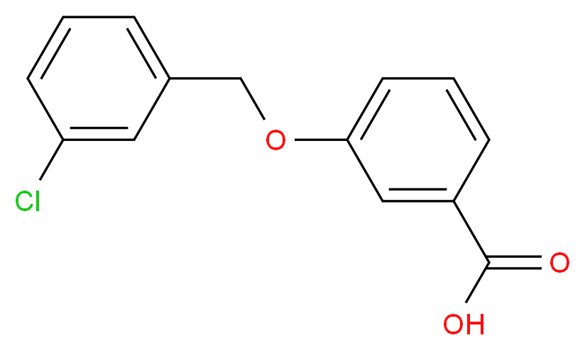 3-[(3-Chlorobenzyl)oxy]benzoic acid_分子结构_CAS_)