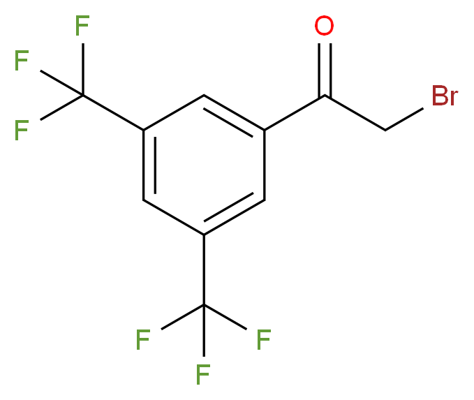 3,5-Bis(trifluoromethyl)phenacyl bromide 97%_分子结构_CAS_131805-94-2)