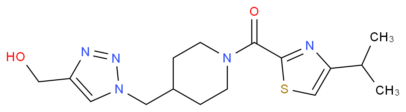 [1-({1-[(4-isopropyl-1,3-thiazol-2-yl)carbonyl]-4-piperidinyl}methyl)-1H-1,2,3-triazol-4-yl]methanol_分子结构_CAS_)